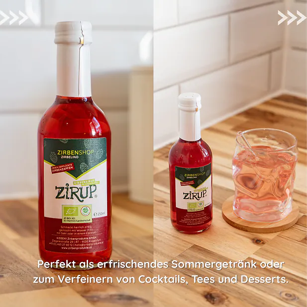 ZIRUP&reg; Zirbensirup 0,25 Liter (250ml) | Der Zirbensirup